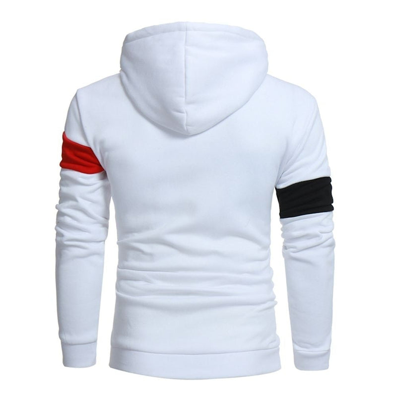 Stitching Contrast Color Casual Hoodie