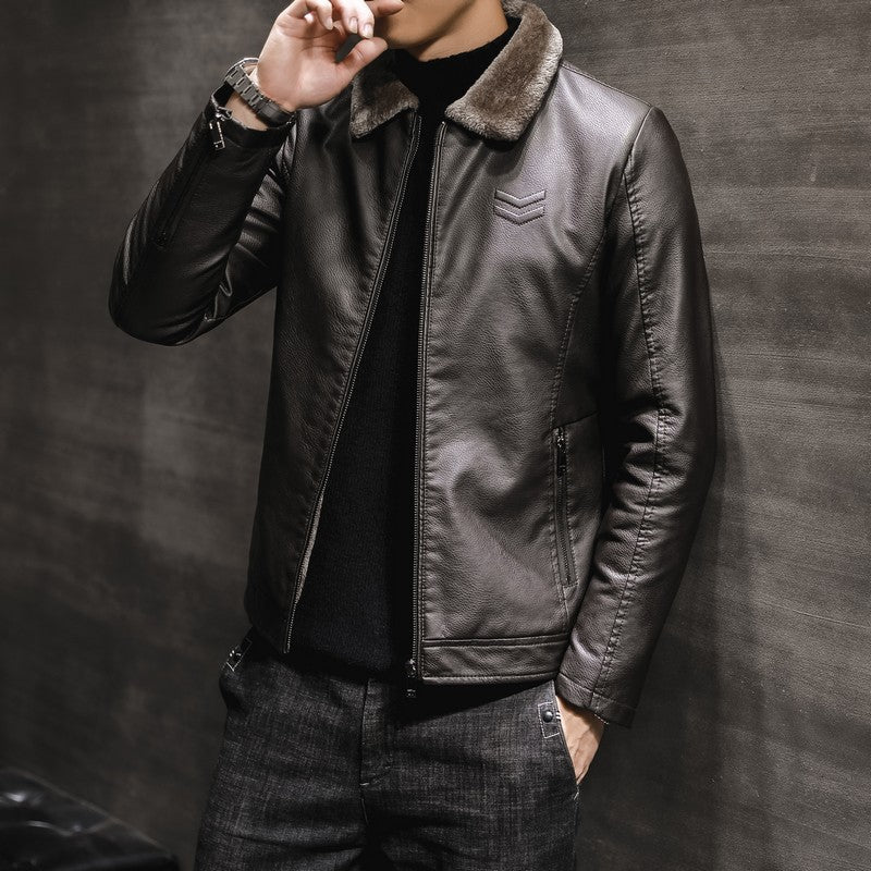 Casual jacket men's leather