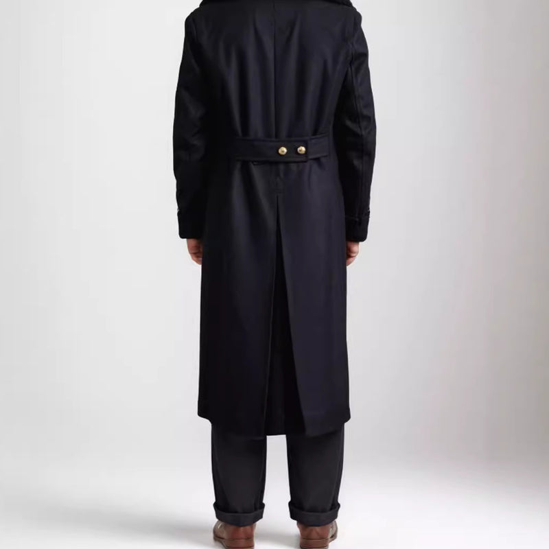 Men's Woolen Ultra-long Overcoat