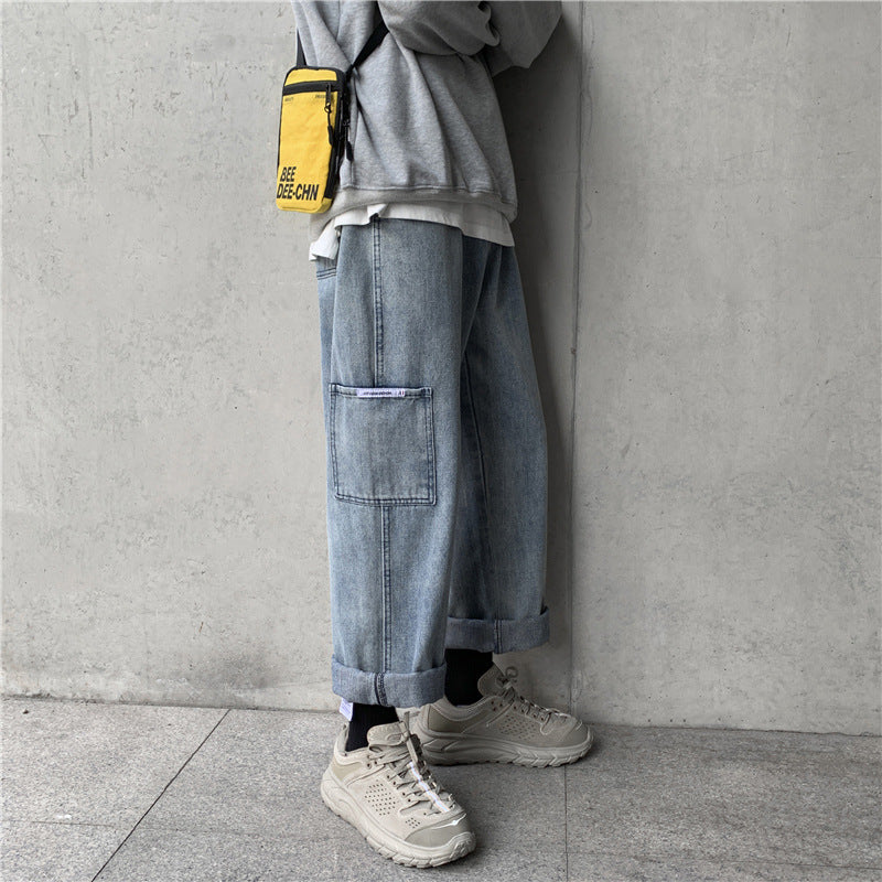 Straight-leg cargo jeans