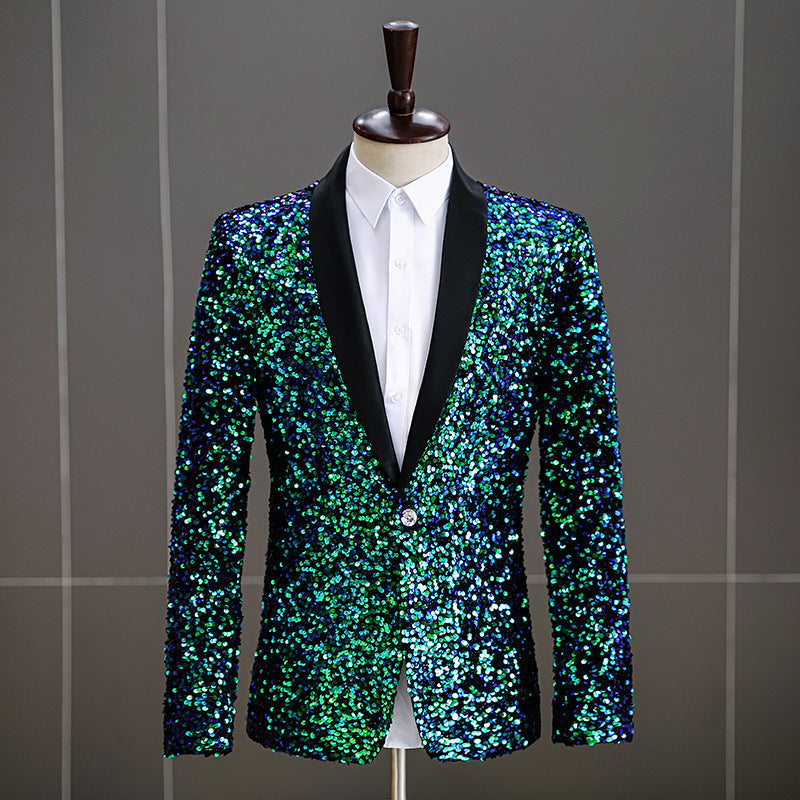 Men's Colorful Sequin Fashion-color suit Coat