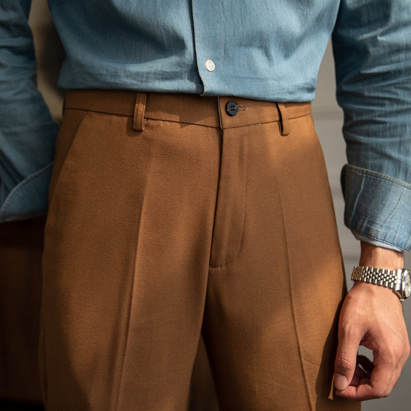 Pantalones de traje casuales delgados y versátiles para hombres