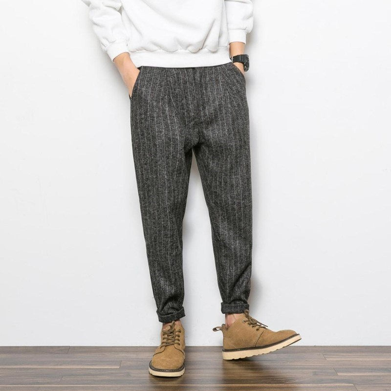 Striped casual pants harem pants