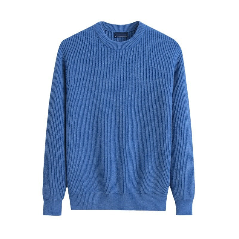 Men Long Sleeve Casual Round Neck Sweater