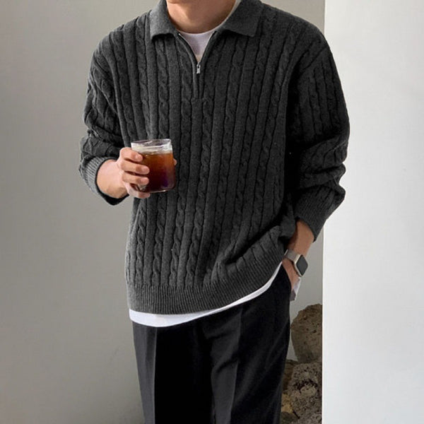 Lapel Pullover Men's sweater