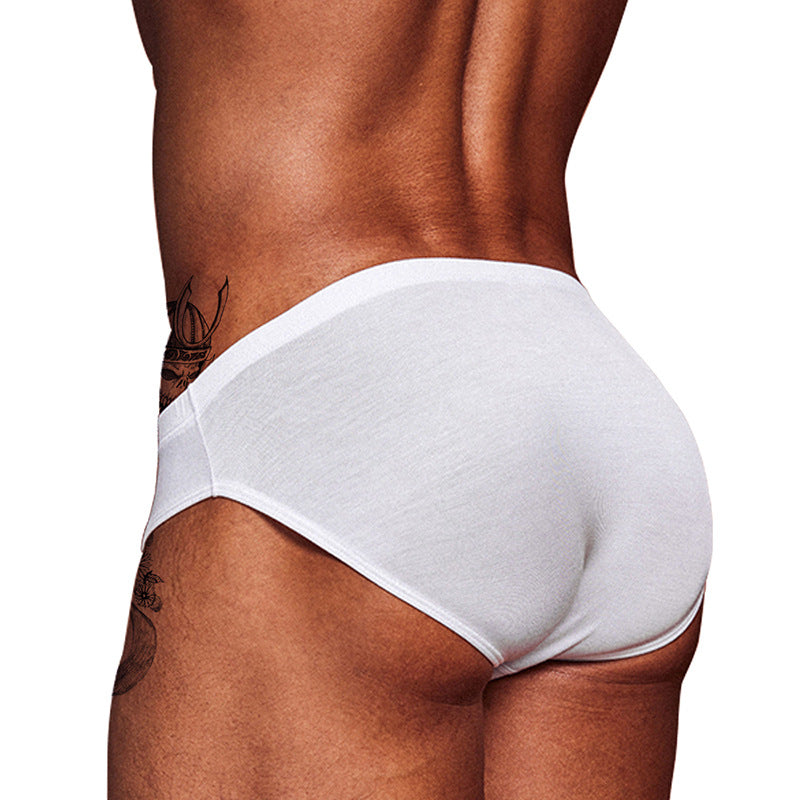 Men's Low Waist Breathable Solid Color Briefs