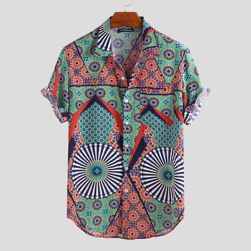 Men Short Sleeve Beach shirt