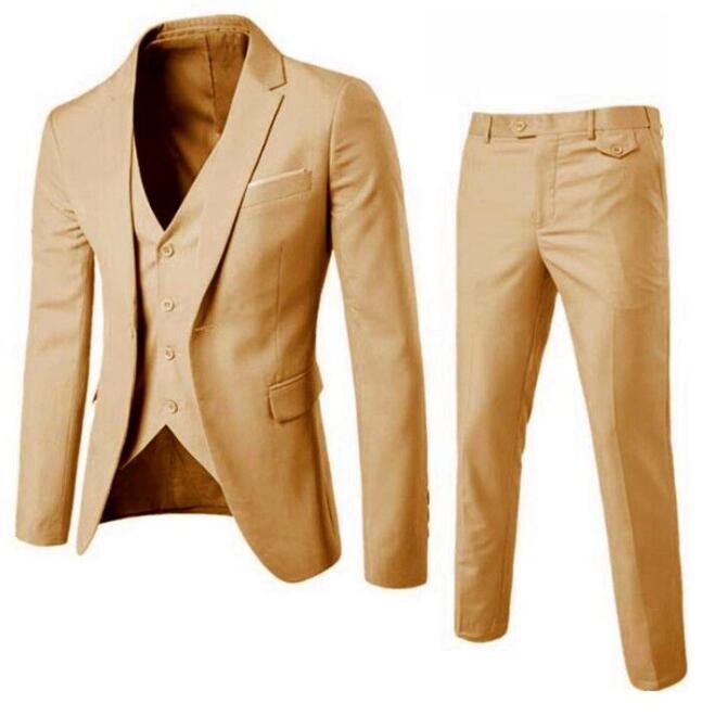 Spring Casual bridegroom wedding suit men