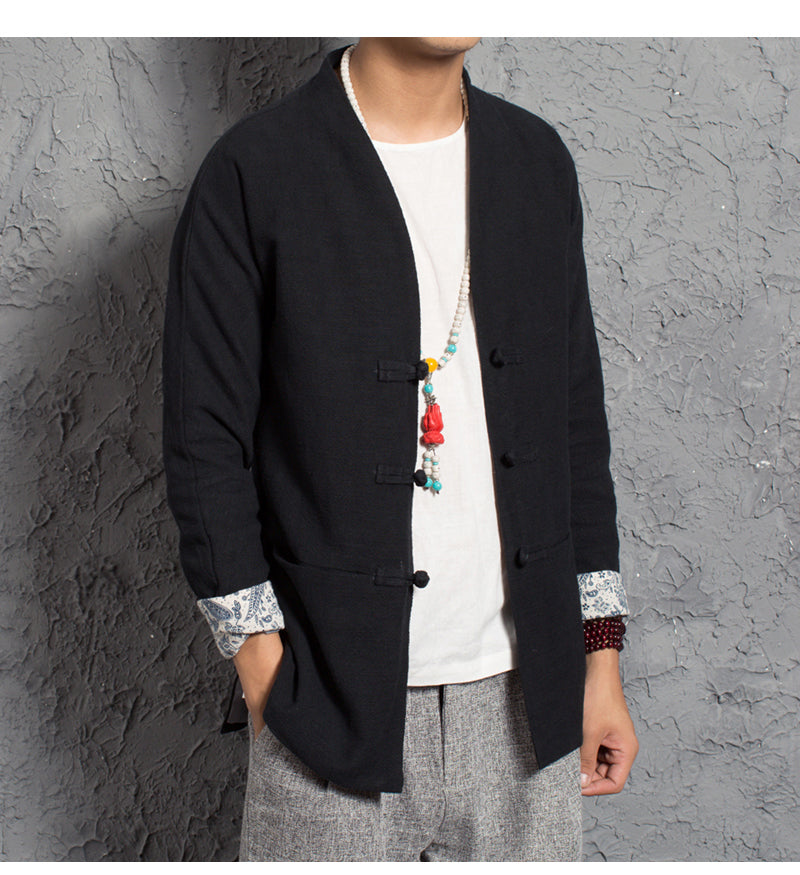 Chinese style retro V-neck  jacket