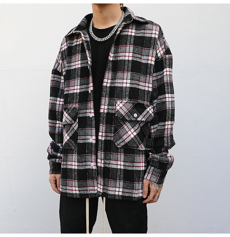 Plaid Woolen Jacket