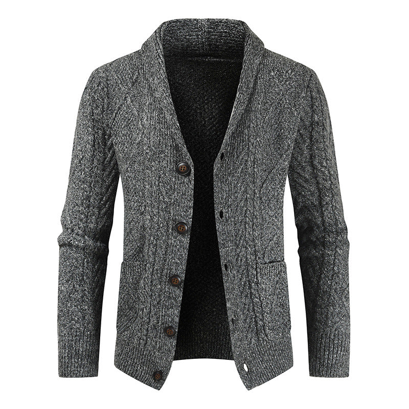 Knitted Cardigan V Neck Loose Thick Sweater Jacket