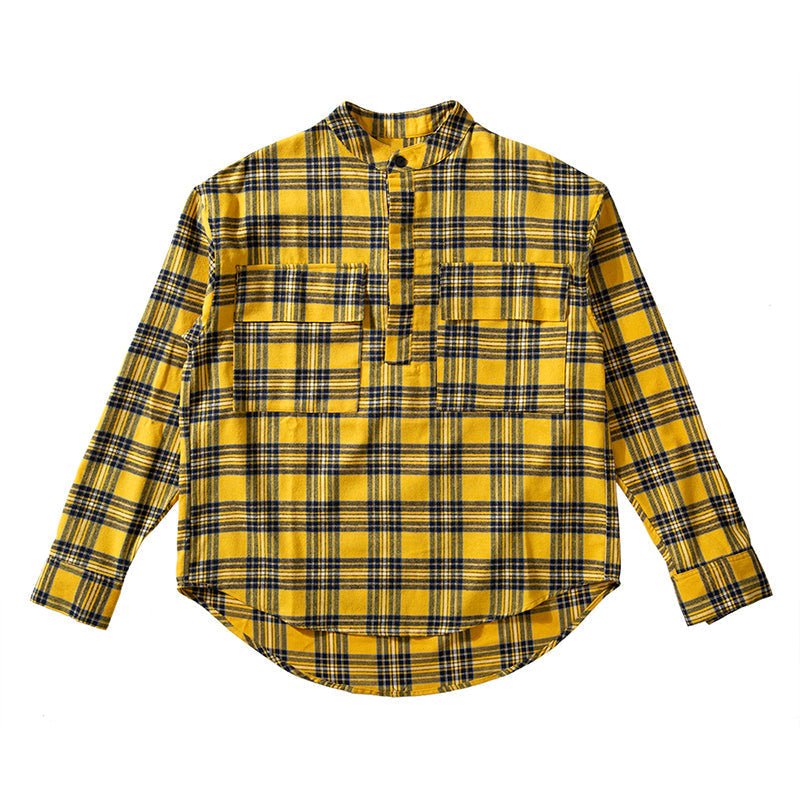 Loose versatile checks shirt