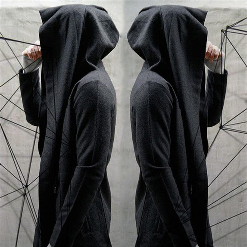 Mid-length Men's Hooded Cape Cloak