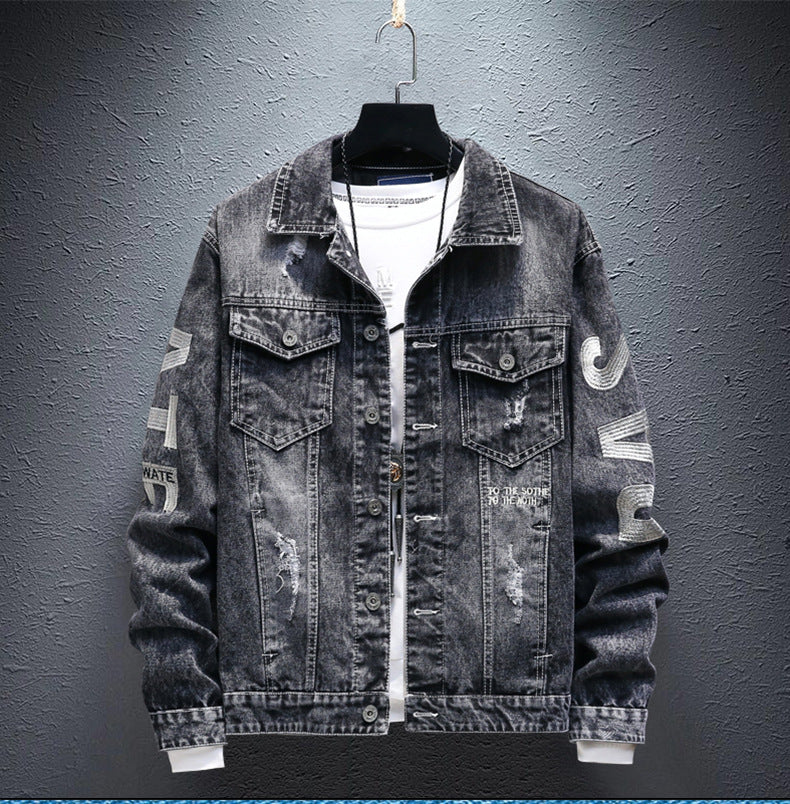 Velvet Padded denim Jacket men