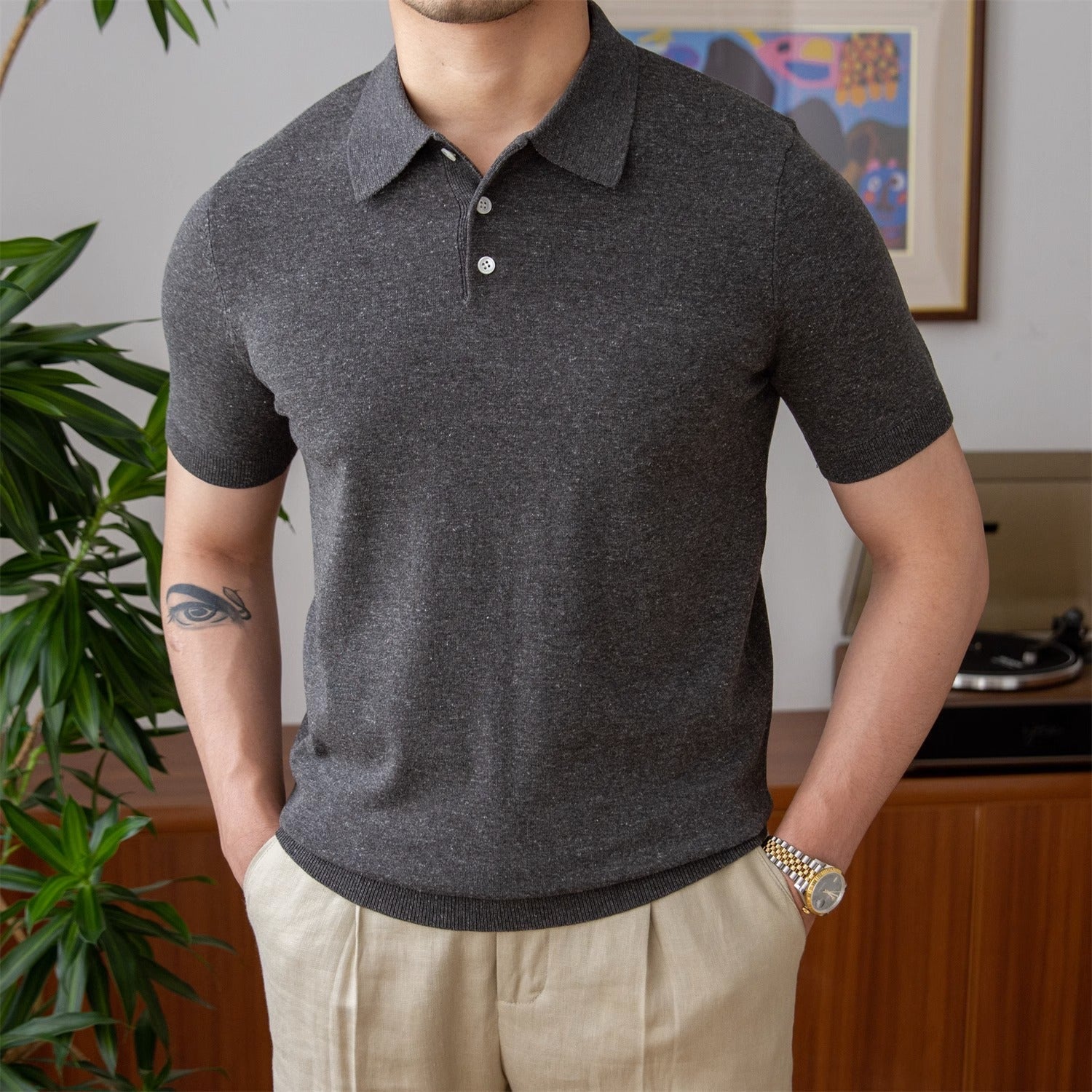 Rome Knitted Polo Shirt