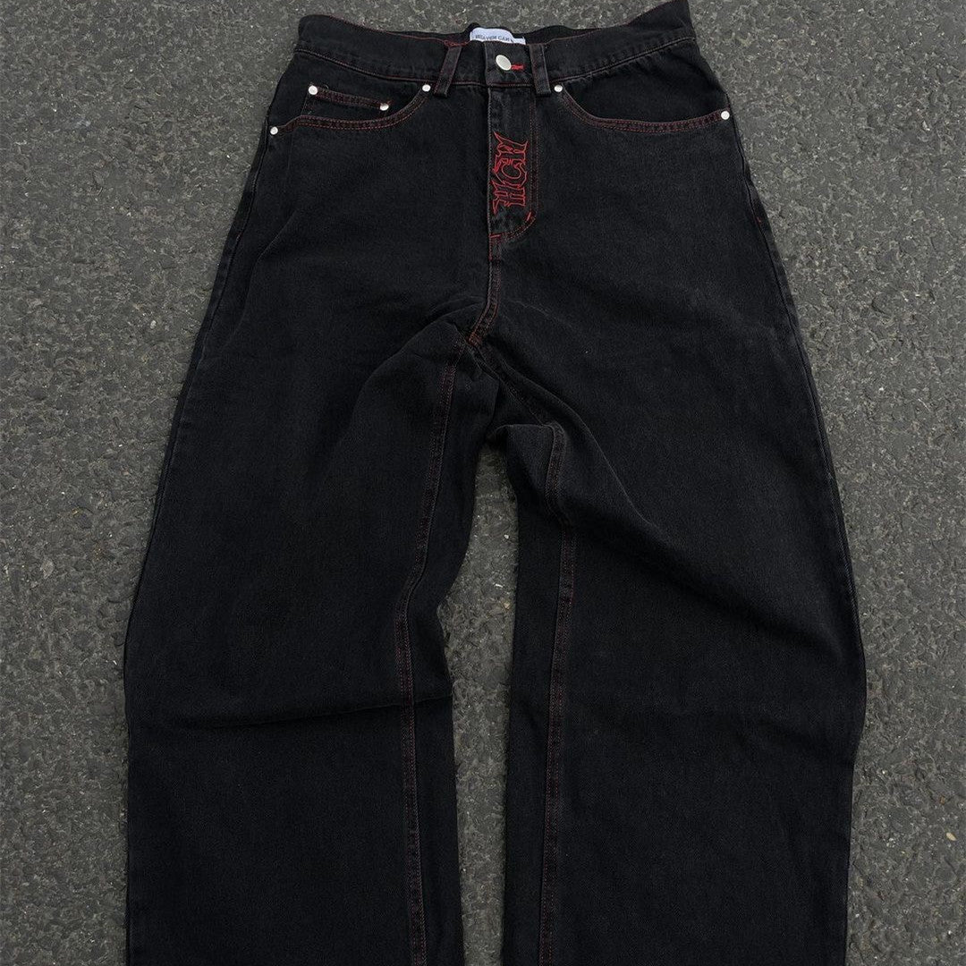 Men's Casual Loose Straight Wide Leg Pants