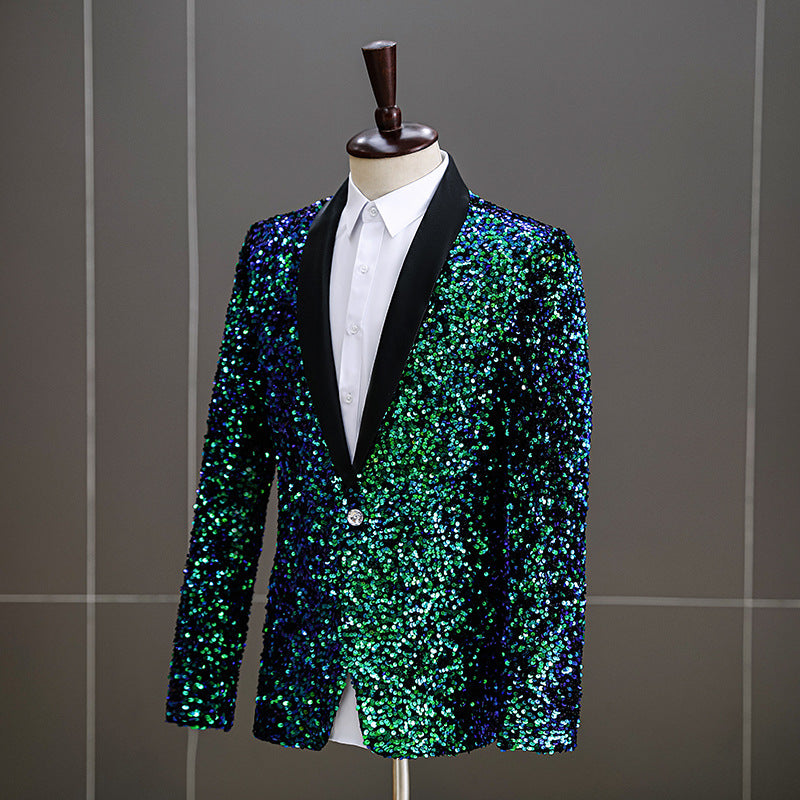 Men's Colorful Sequin Fashion-color suit Coat
