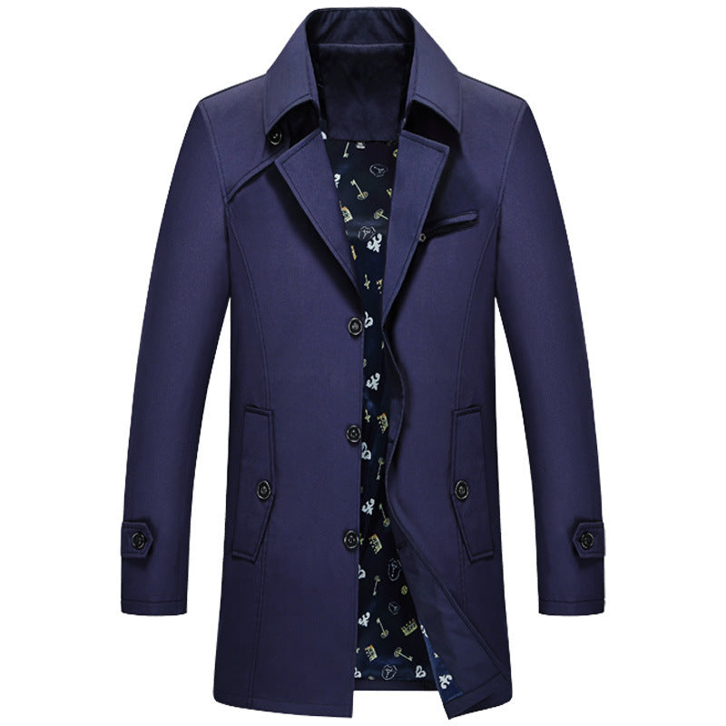 Handsome Men's Coat Business Casual trench coat