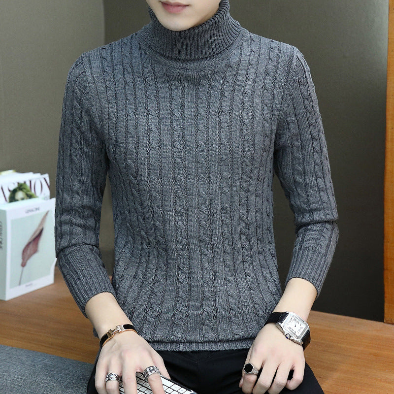 Slim-fit Sweater Men High Neck Bottoming Sweater