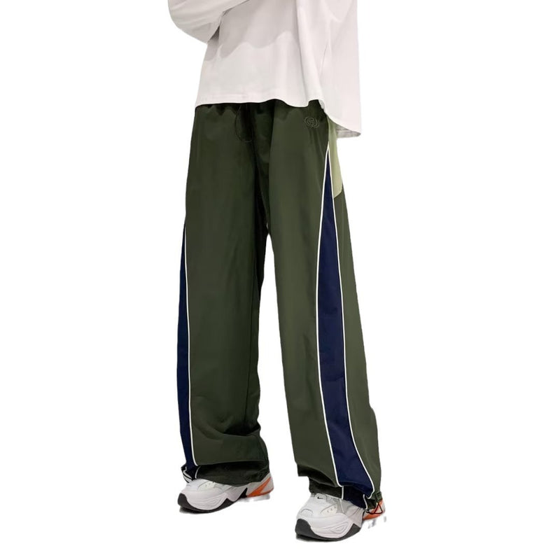 American side striped school uniform pants for men spring and autumn