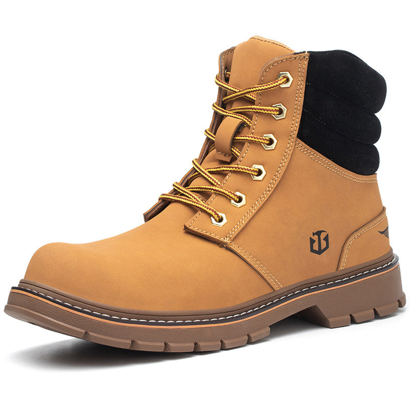 Men's Casual High-top Anti-smashing And Anti-penetration Labor Protection Shoes