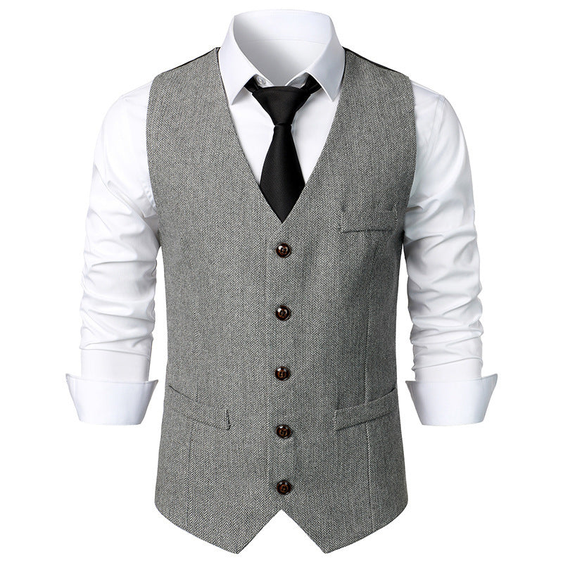 Men's British Style Vintage Suit Vest