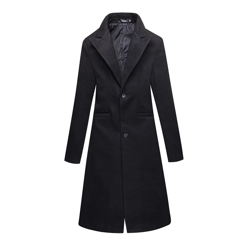 Overlength Woolen Trench Coat