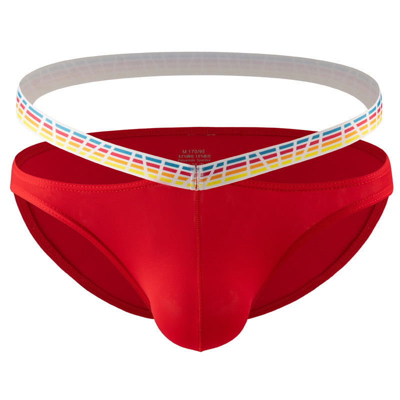 Breathable Rainbow Sexy Panties Men's Fashion Comfortable Low Waist Briefs
