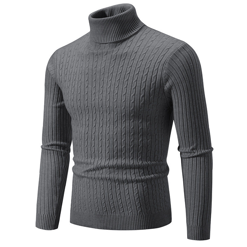 Pullover High Collar Casual Sweater Men