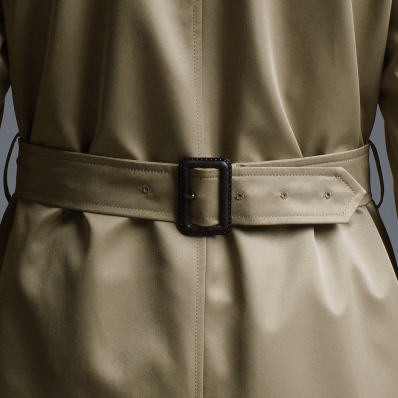 Extra-long Windbreaker Knee-length coat for men