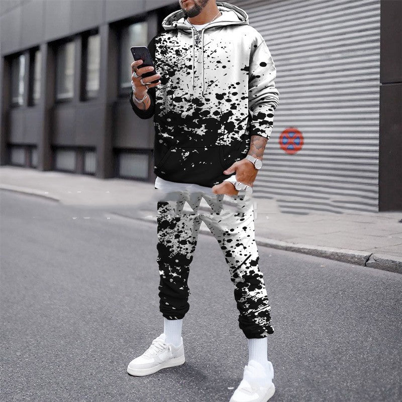 Colorful 3D Number Splash Camouflage Printing Suit