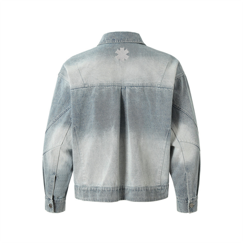 Cappotto in denim pesante punk da uomo High Street