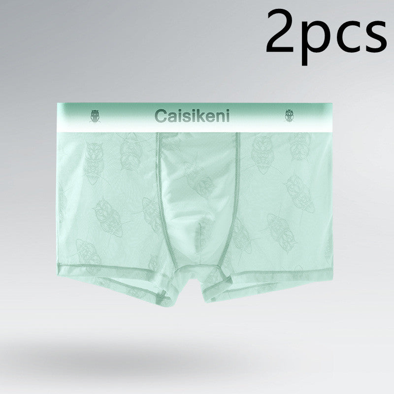 Summer Ice Silk Ultra-thin Breathable Mesh Boxers