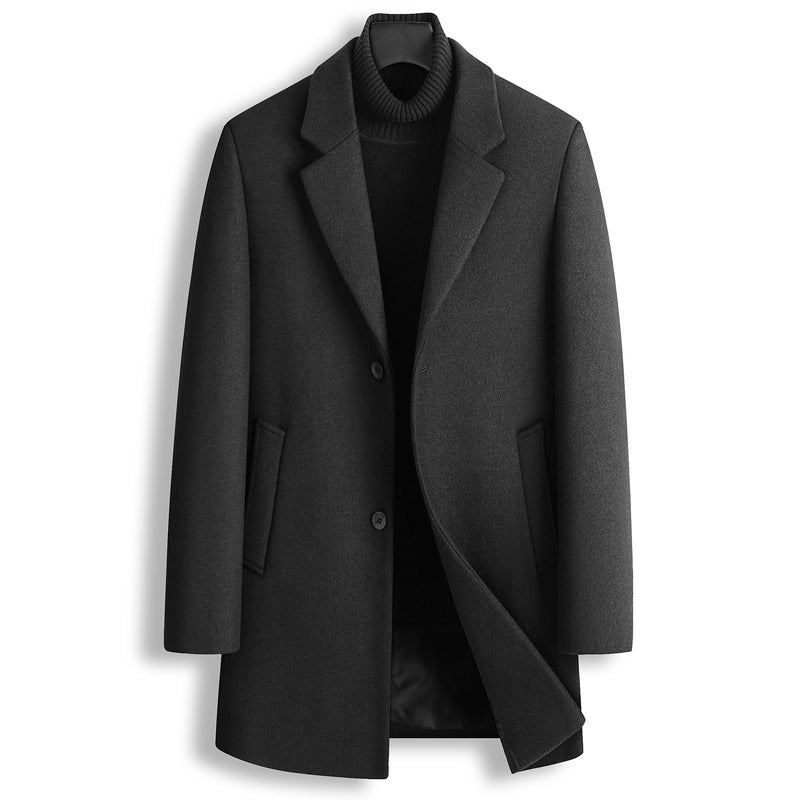 Single Breasted Wool coat men