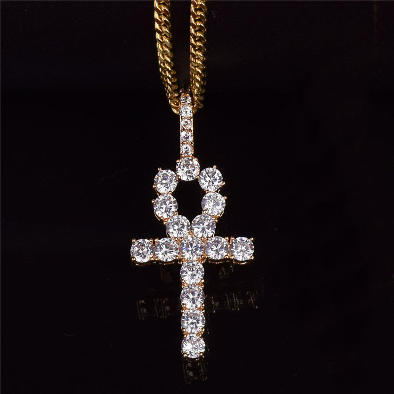 Diamond cross pendant necklace