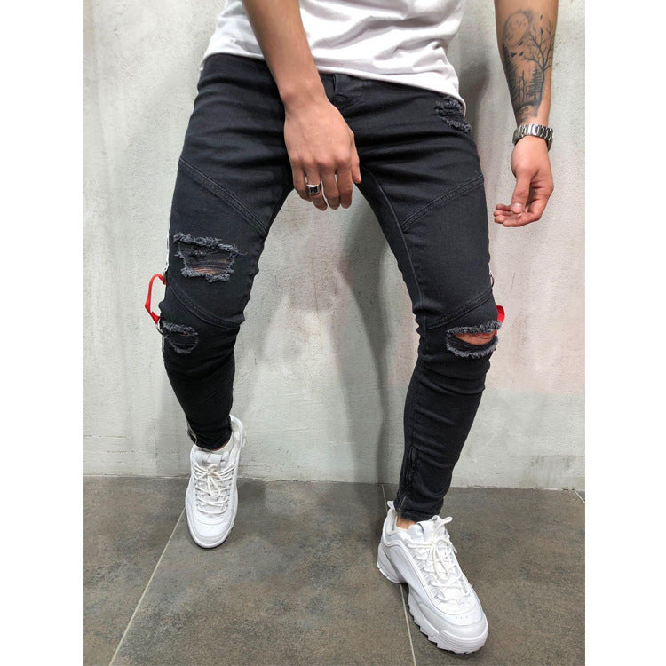 Men's Casual ripped jeans