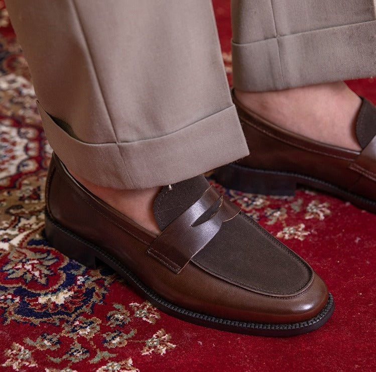 Paris Contrast Penny Loafers