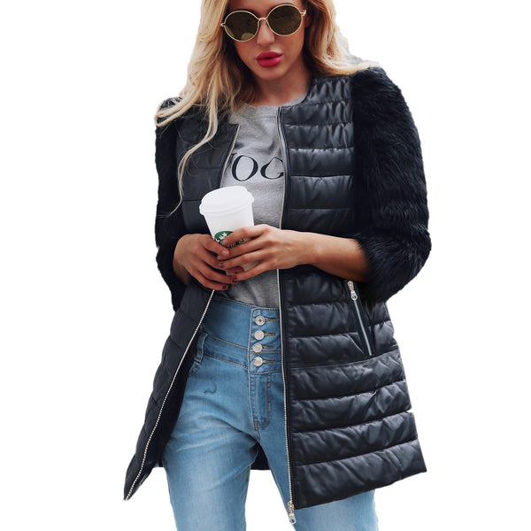 Autumn Winter PU Jacket Women