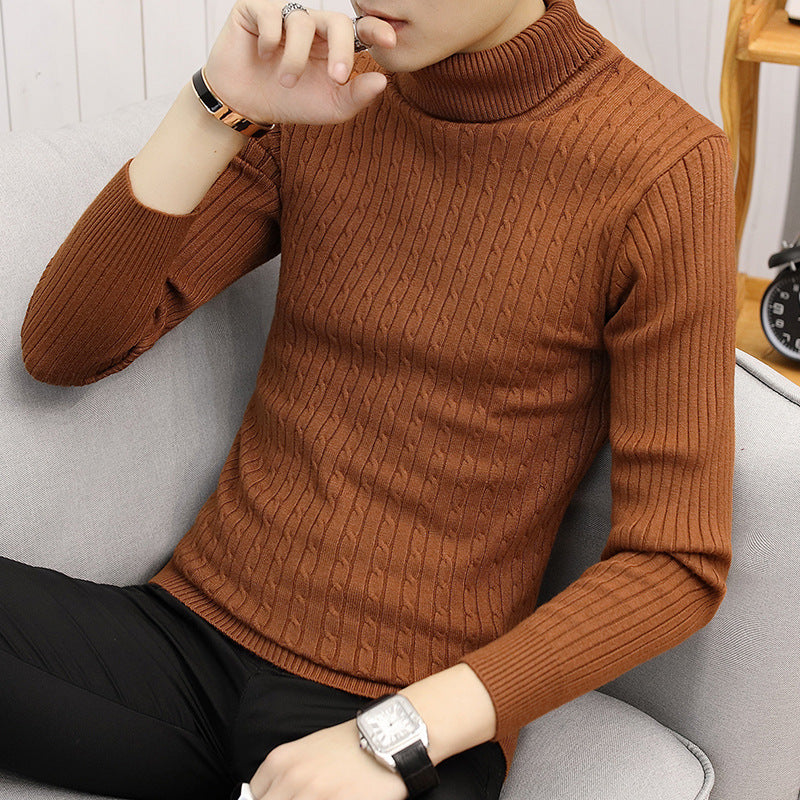 Slim-fit Sweater Men High Neck Bottoming Sweater