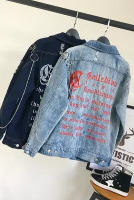 EMBROIDERY DENIM JACKET MEN