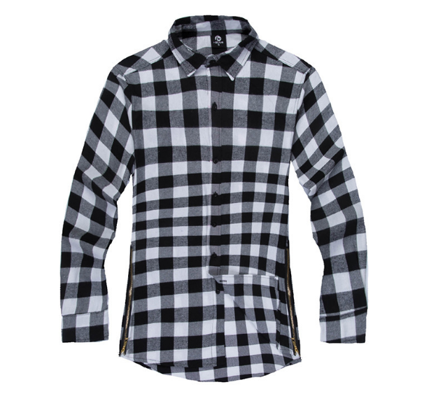 Streetwear Urban Clothing Hip hop Men Plaid Shirt