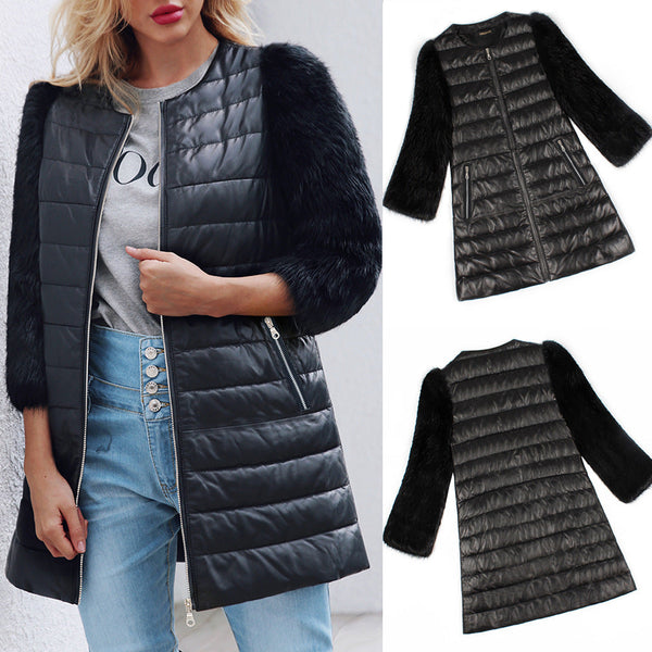 Autumn Winter PU Jacket Women