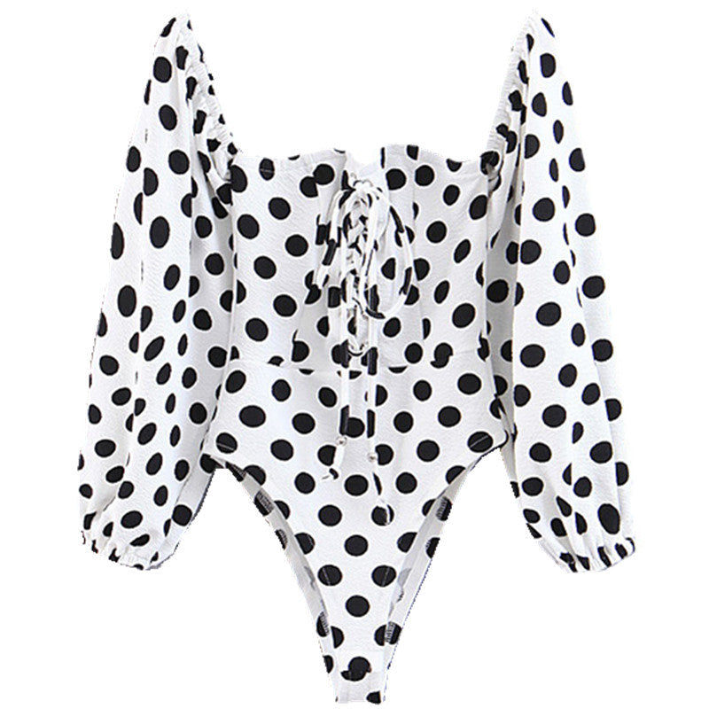 Retro Polka Dot Collar Shirt