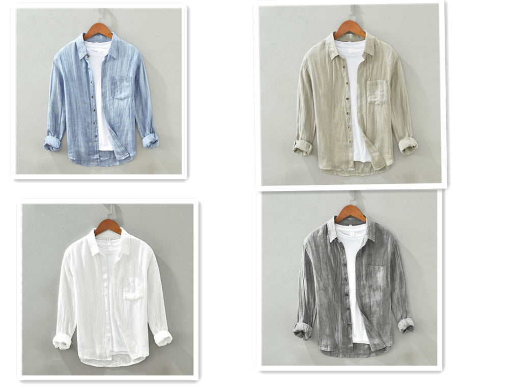 Linen Long Sleeved Shirt For Men