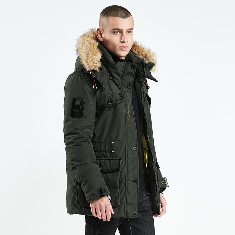 Men Winter Long Cotton warm Jacket