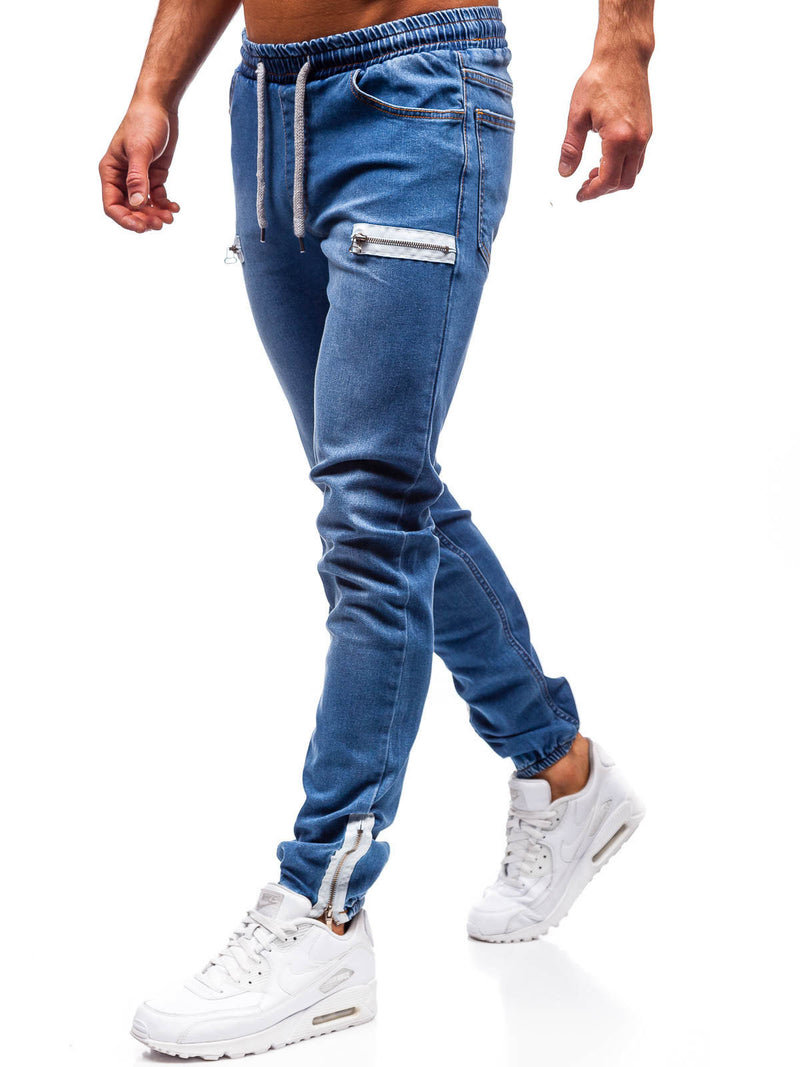 European and American men's denim sports jeans