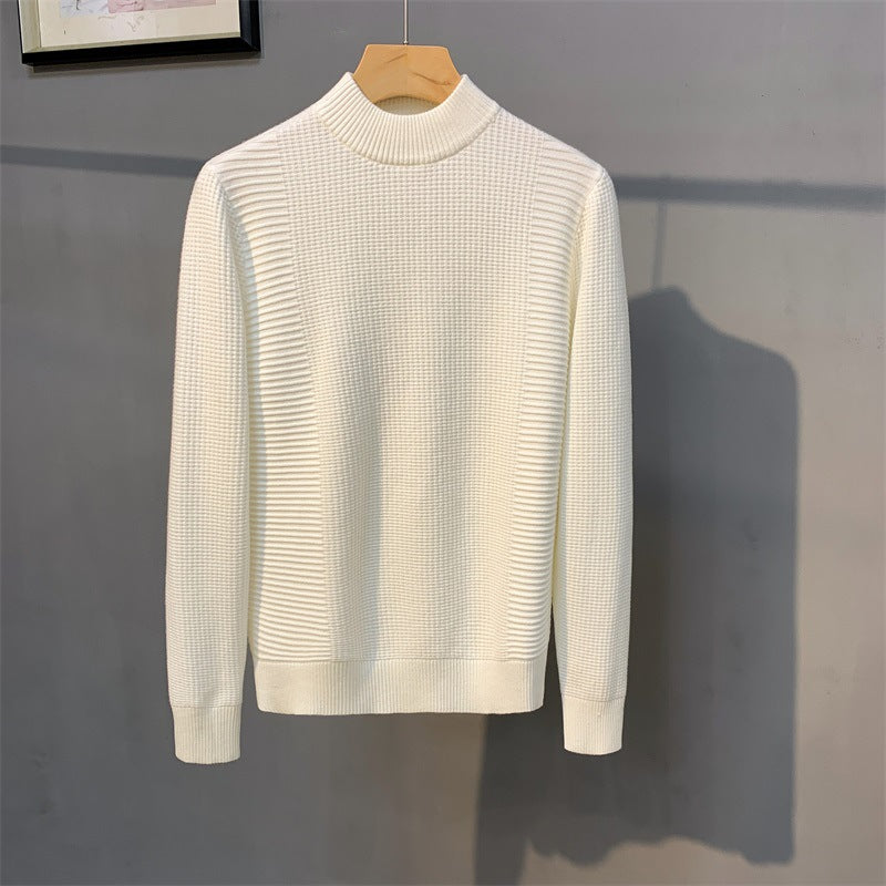 Mock Neck Solid Color Bottoming Casual Sweater