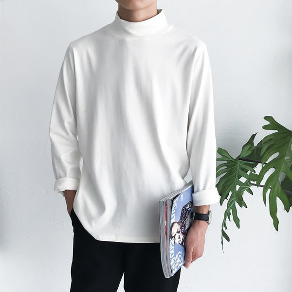 Men's Half Turtleneck T-shirt