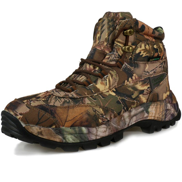 High-top camouflage boots for men