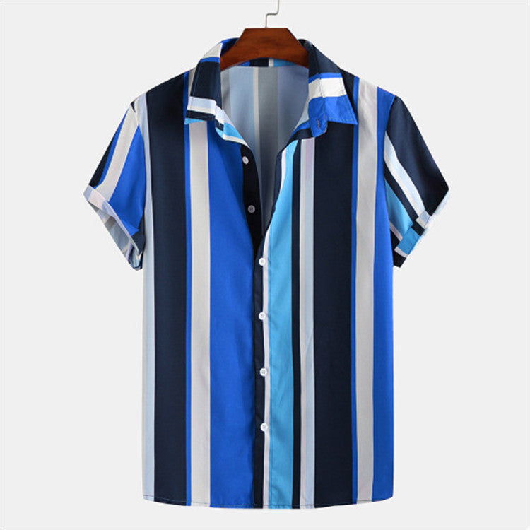 Slim Fit Short Sleeve Striped Shirt